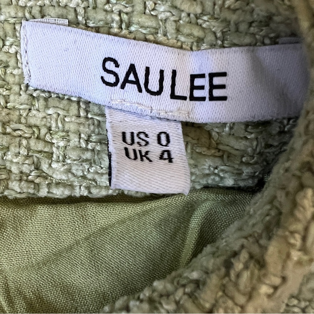 Sau Lee Natasha Tweed Mini Dress in Pistachio - Picture 5 of 6